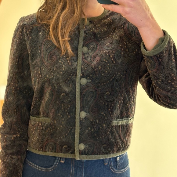 Vintage Brooks Brothers Velvet Paisley Blazer​ - Picture 2 of 14
